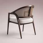 Aylora Dining Arm Chair — MOCHA & NOMAD SNOW