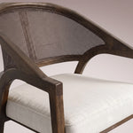 Aylora Dining Arm Chair — MOCHA & NOMAD SNOW