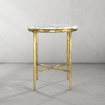 Thaddeus Marble Round Side Table 18