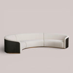Favera Three-Piece Curved Sectional — EBONY