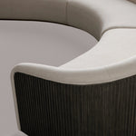 Favera Three-Piece Curved Sectional — EBONY