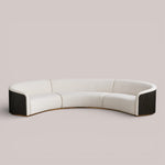 Favera Three-Piece Curved Sectional — EBONY