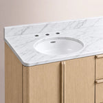 Liromelle Double Vanity — GREIGE OAK / CARRARA / OVAL
