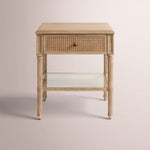 Havelle Cane 1-Drawer Nightstand — NATURAL