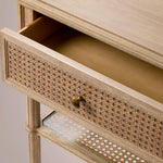 Havelle Cane 1-Drawer Nightstand — NATURAL