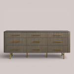 Favera Nine-Drawer Dresser — SMOKE / BLUESTONE