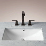 Caloria Double Washstand — FORGED LRON / Italian Carrara marble / RECTANGLE-60