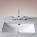 Caloria Double Washstand — FORGED PEWTER / Italian Carrara marble / RECTANGLE-72