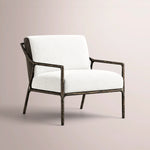 Caloria Slope Arm Chair — FORGED BRONZE / SNOW WHITE