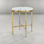 Thaddeus Marble Round Side Table 18