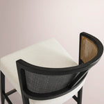 Aylora Armless Counter Stool — BLACK DRIFTED & NOMAD SNOW