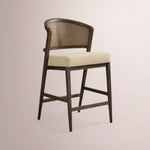 Aylora Armless Counter Stool — MOCHA & PROMISE ECRU