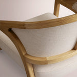 Aylora Upholstered Back Dining Arm Chair — HONEY & NOMAD SNOW