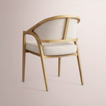 Aylora Upholstered Back Dining Arm Chair — HONEY & NOMAD SNOW