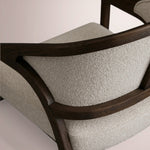 Aylora Upholstered Back Dining Arm Chair — MOCHA & PROMISE ECRU