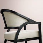 Aylora Upholstered Back Counter Stool — BLACK DRIFTED & NOMAD SNOW