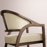 Aylora Upholstered Back Counter Stool — MOCHA & PROMISE ECRU
