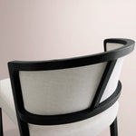 Aylora Upholstered Back Armless Counter Stool — BLACK DRIFTED & NOMAD SNOW