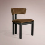 Revora Dining Side Chair — VESUVIO BLACK & BANKS COCOA
