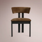 Revora Dining Side Chair — VESUVIO BLACK & BANKS COCOA