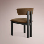 Revora Dining Side Chair — VESUVIO BLACK & BANKS COCOA