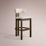 Revora Armless Stool — CINDER & MATERA CASHMERE / BAR STOOL