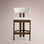 Revora Armless Stool — CINDER & MATERA CASHMERE / COUNTER STOOL