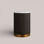 Favera Pedestal — EBONY / CARRARA / 18