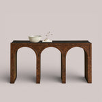 Harlina Burl Console Table — AUBURN BURL / 60