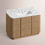 Ethoria Single Extra-Wide Vanity — NATURAL OAK / RECTANGLE