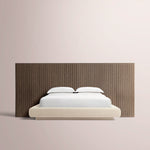 Ethoria Wide Extended Panel Bed with Fabric Base