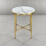 Thaddeus Marble Round Side Table 18