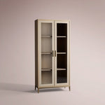 Avindra Glass Cabinet — BONE