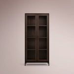 Avindra Glass Cabinet — CARAMEL