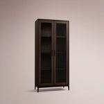 Avindra Glass Cabinet — CARAMEL