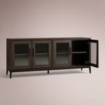 Avindra Sideboard with Glass Doors — CARAMEL