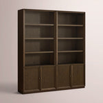 Norvella Modular Hutch Cabinet — MOCHA / DOUBLE