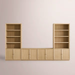 Norvella Modular Open Media Cabinet Set — SAND