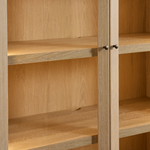 Norvella Modular Glass Media Cabinet Set — SAND
