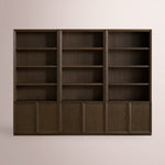 Norvella Modular Hutch Cabinet — MOCHA / TRIPLE