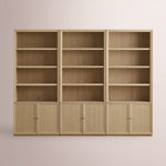 Norvella Modular Hutch Cabinet — SAND / TRIPLE