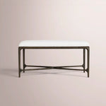 Caloria Fabric End-of-Bed Bench — FORGED BRONZE / 36