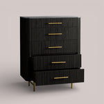 Favera Five-Drawer Dresser — EBONY / BLUESTONE