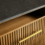 Favera Five-Drawer Dresser — HONEY / BLUESTONE