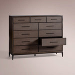 Avindra Eleven-Drawer Dresser — CARAMEL