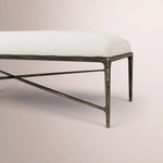 Caloria Rectangular Coffee Ottoman — FORGED BRASS / SNOW WHITE / 60