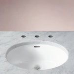 Ethoria Double Vanity — BROWN OAK / CARRARA / OVAL