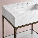 Caloria Washstand — FORGED BRONZE / CARRARA / RECTANGLE