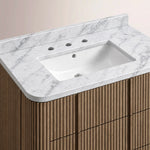Ethoria Single Extra-Wide Vanity — BROWN OAK / RECTANGLE
