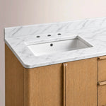 Liromelle Double Vanity — NATURAL OAK / CARRARA / RECTANGLE
